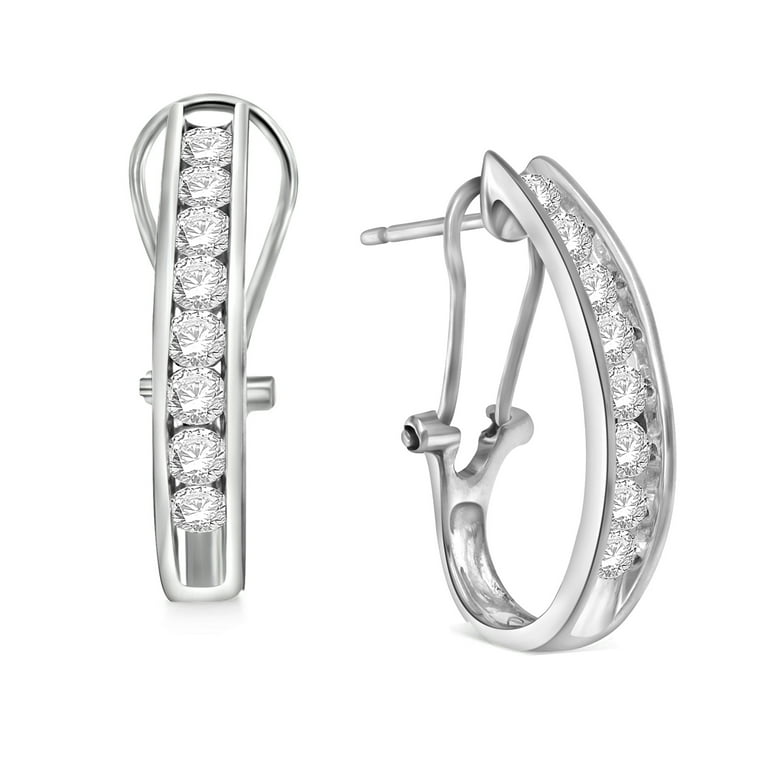 Diamond Jewel 10K Trio Gold 1/4 Cttw Diamond J-Hook Fashion Earrings Diamond Jewel 10K Trio Gold 1/4 Cttw Diamond J-Hook Fashion Earrings